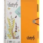 كشكول بطباعة باترفلاي 3 مواضيع A4 من ياسين_ 114 صفحة _ برتقالي