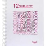 كشكول سلك 12 موضوع A4 بغلاف مقوى من ياسين 0478_ 252 صفحة _ ابيض