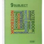نوت بوك من ياسين خليط 225 ورقة 210_297مم 9 اقسام A4 60جم متعدد الالوان _ O477