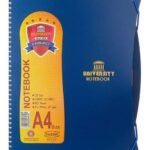 نوت بوك يونفرستي من ياسين خليط 190 ورقة 21X29_7سم 5 اقسام A4 60جم ازرق _ O853